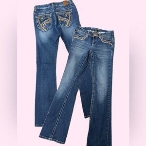 Ariya Brown Embellished & Embroidered Bootcut Jeans